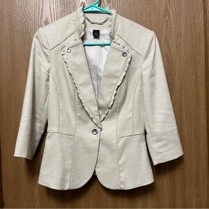White House Black Market Cream Blazer